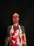 Butcher Animatronic with Bloody Apron – Haunted House Meat Room Prop-G89
