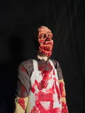 Butcher Animatronic with Bloody Apron – Haunted House Meat Room Prop-G89