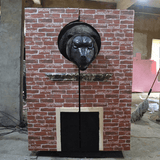 Jumping Dog Head from Brick Wall – Haunted House Jump Scare Prop