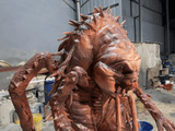 multi-armed animatronic monster with spikes for haunted attraction scene