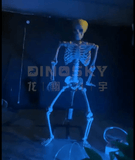 dancing animatronic skeleton prop with blue light for haunted house