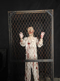 Fence-Banging Zombie Animatronic with Cyclops Design and Roaring Sound-G017