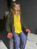 Handmade Flexible Silicone Roaring Ghost Figure for Terrifying Halloween Escape Rooms