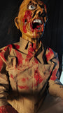 Jump-Sitting Zombie in Crib Animatronic with Screaming Effect-G015
