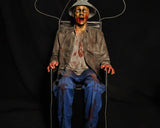 New Electric Chair Ghost Dynamic Horror Prop For Prison Theme-G182