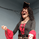Pirate Zombie Personalized Movable Witch Model with Interactive Sound and LED Light for Escape Room DINOSKY