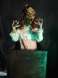 Pop-Up Bin Ghost Animatronic with Screaming & Auto-Retraction-G030