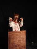 Pop-Up Bin Ghost Animatronic with Screaming & Auto-Retraction-G030