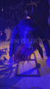 overhead ghost animatronic bending down from ceiling to scream at guests