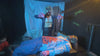 Zombie animatronic eating human intestines horror prop for haunted house