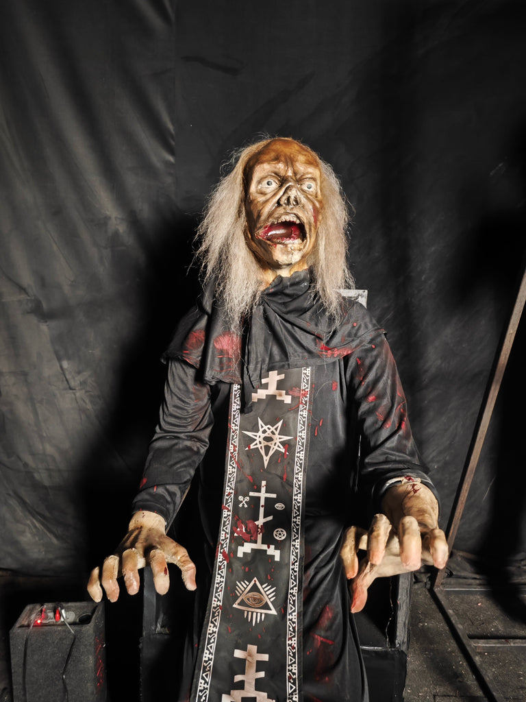 Realistic Wheelchair Zombie | Horror Decoration for Escape Rooms & Haunted Houses-G200