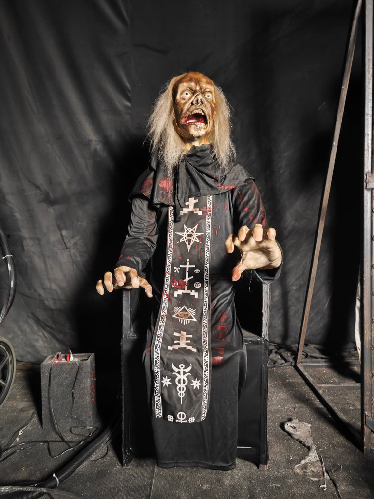 Realistic Wheelchair Zombie | Horror Decoration for Escape Rooms & Haunted Houses-G200