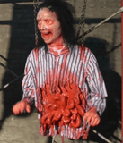 torso zombie animatronic half body haunted house prop