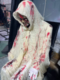 White Robe Skeleton Animatronic – Hooded Horror Prop