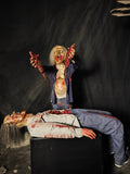 Zombie Animatronic Eating Human Intestines – Life-Size Gore Prop-G048