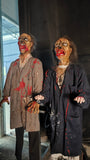 Zombie Couple Animatronic Set with Dual Screaming and Motion Effects-G014